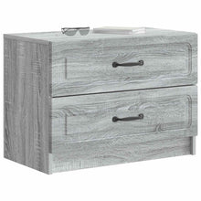 Nachtkastje Grijs sonoma 62 x 34,5 x 44,5 cm Bewerkt hout