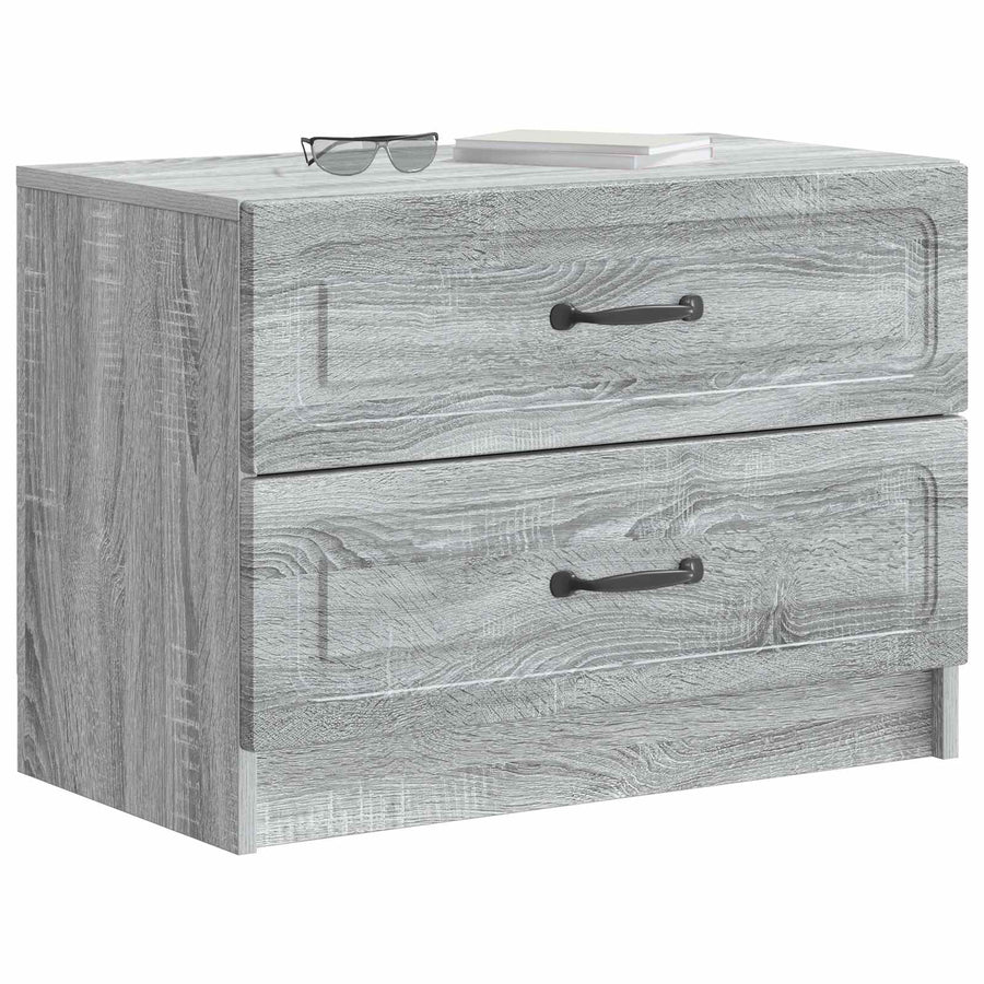 Nachtkastje Grijs sonoma 62 x 34,5 x 44,5 cm Bewerkt hout