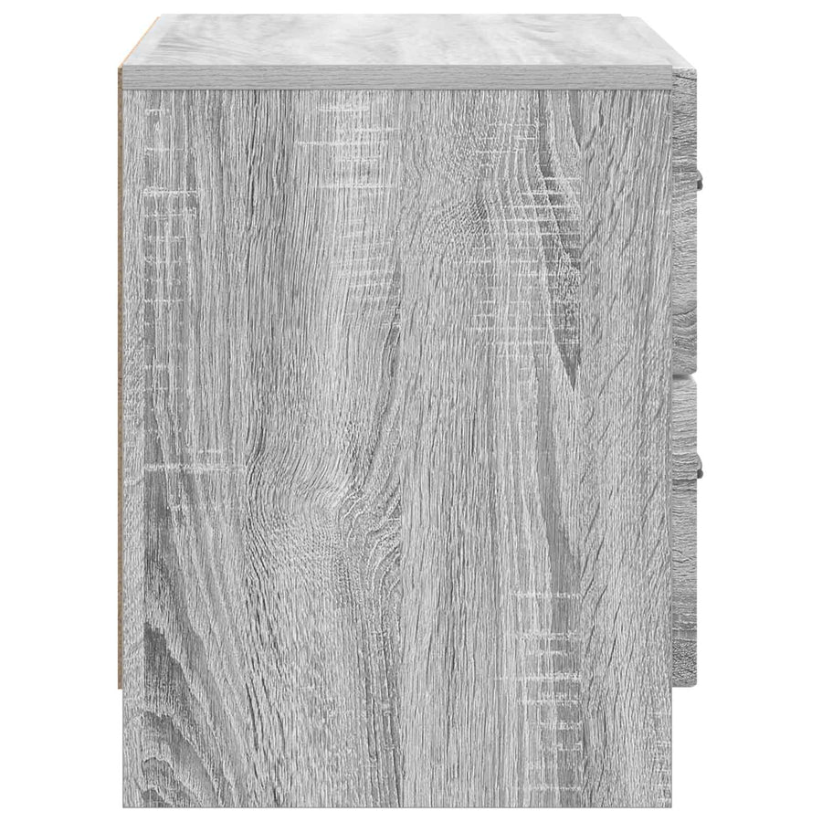 Nachtkastje Grijs sonoma 62 x 34,5 x 44,5 cm Bewerkt hout