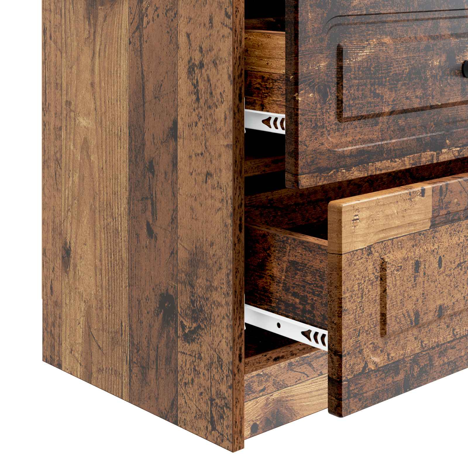 Nachtkastje met lade Oud hout 62 x 34,5 x 44,5 cm Bewerkt hout