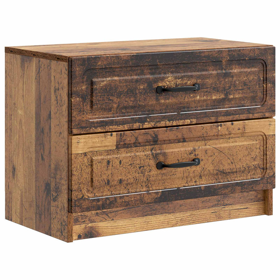 Nachtkastje met lade Oud hout 62 x 34,5 x 44,5 cm Bewerkt hout