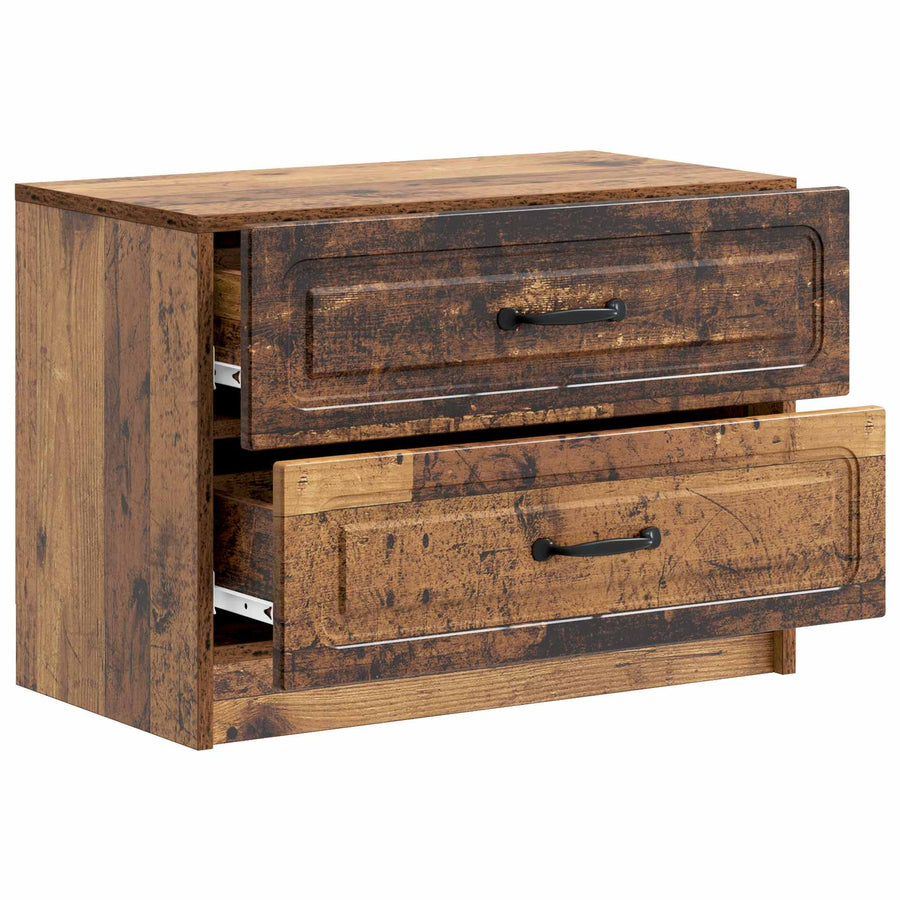 Nachtkastje met lade Oud hout 62 x 34,5 x 44,5 cm Bewerkt hout