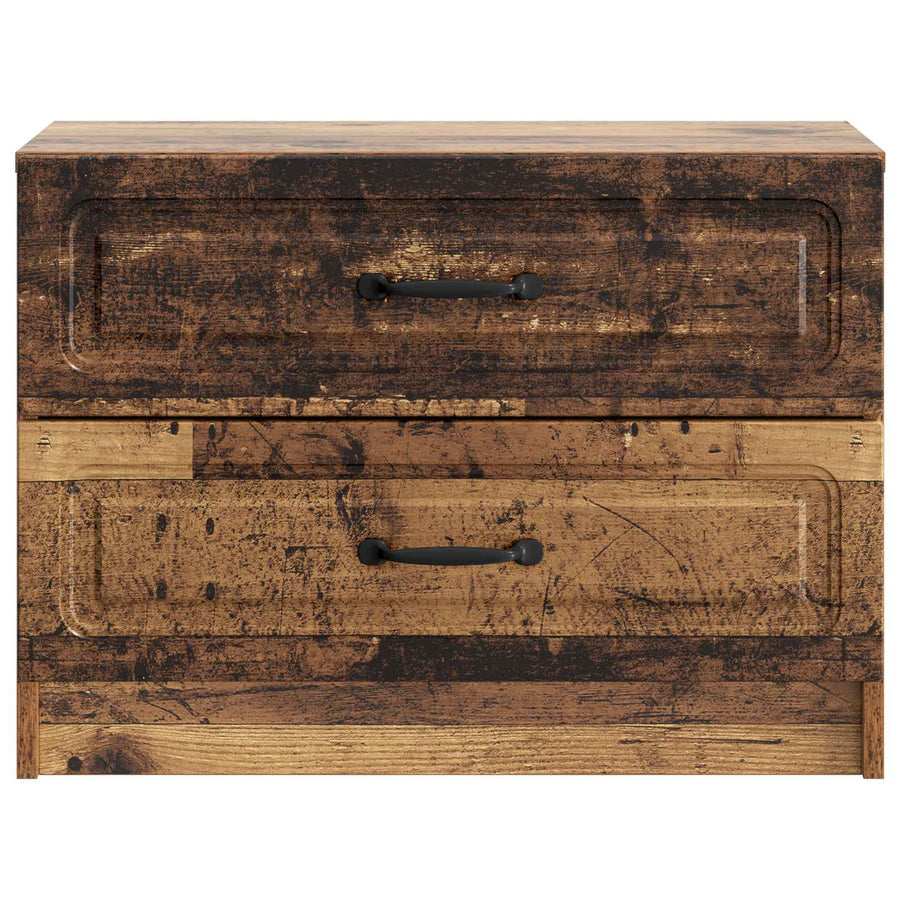 Nachtkastje met lade Oud hout 62 x 34,5 x 44,5 cm Bewerkt hout