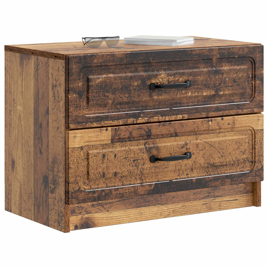 Nachtkastje met lade Oud hout 62 x 34,5 x 44,5 cm Bewerkt hout