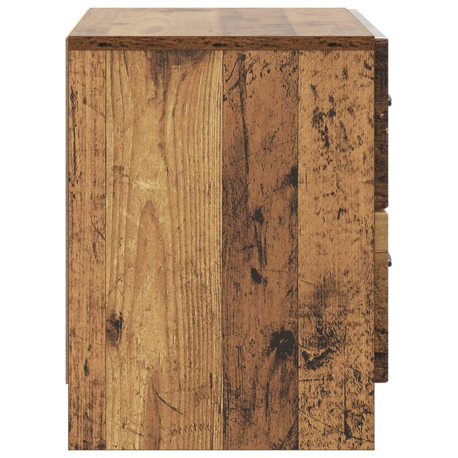 Nachtkastje met lade Oud hout 62 x 34,5 x 44,5 cm Bewerkt hout