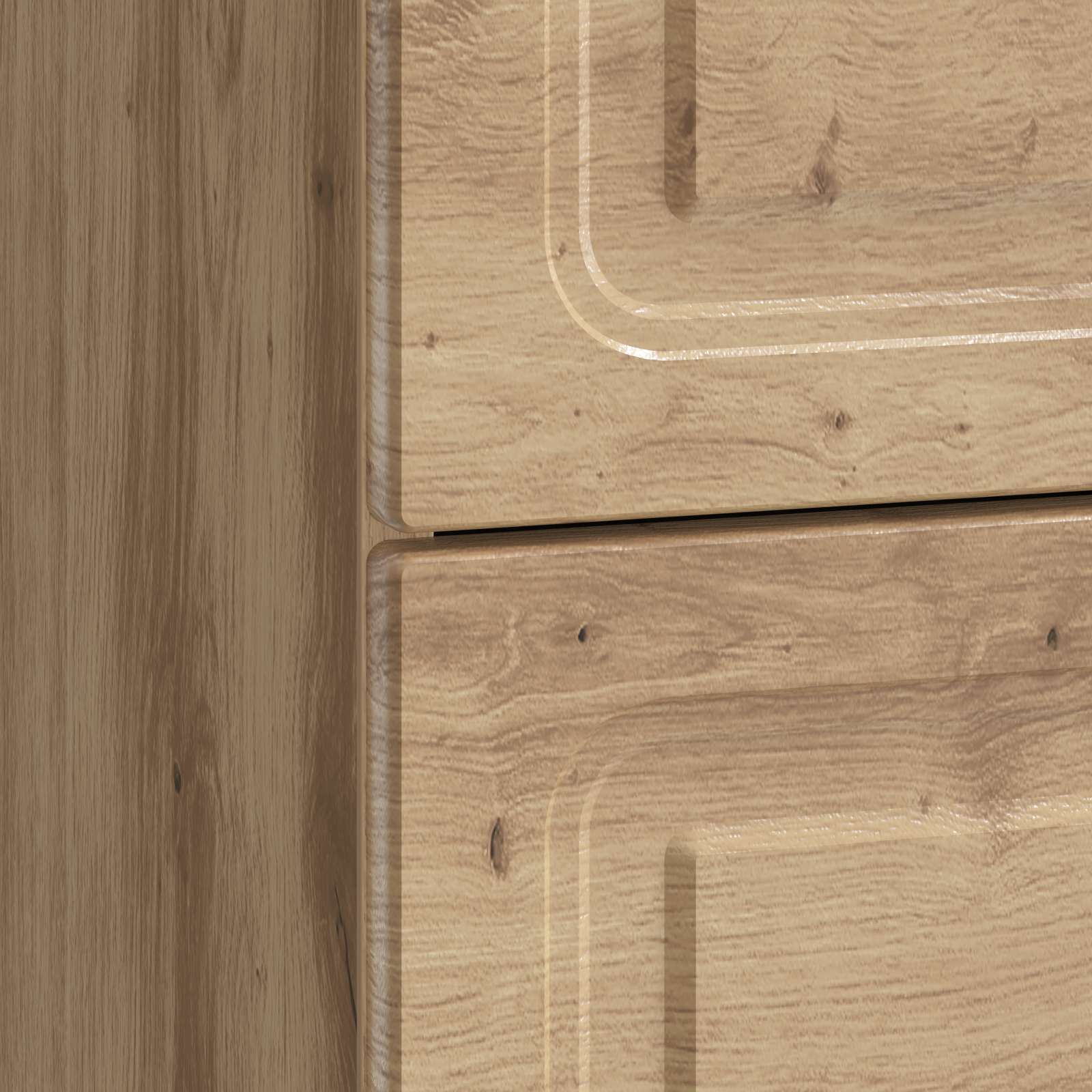 Nachtkastje Artisanaal eiken 62 x 34,5 x 44,5 cm Bewerkt hout