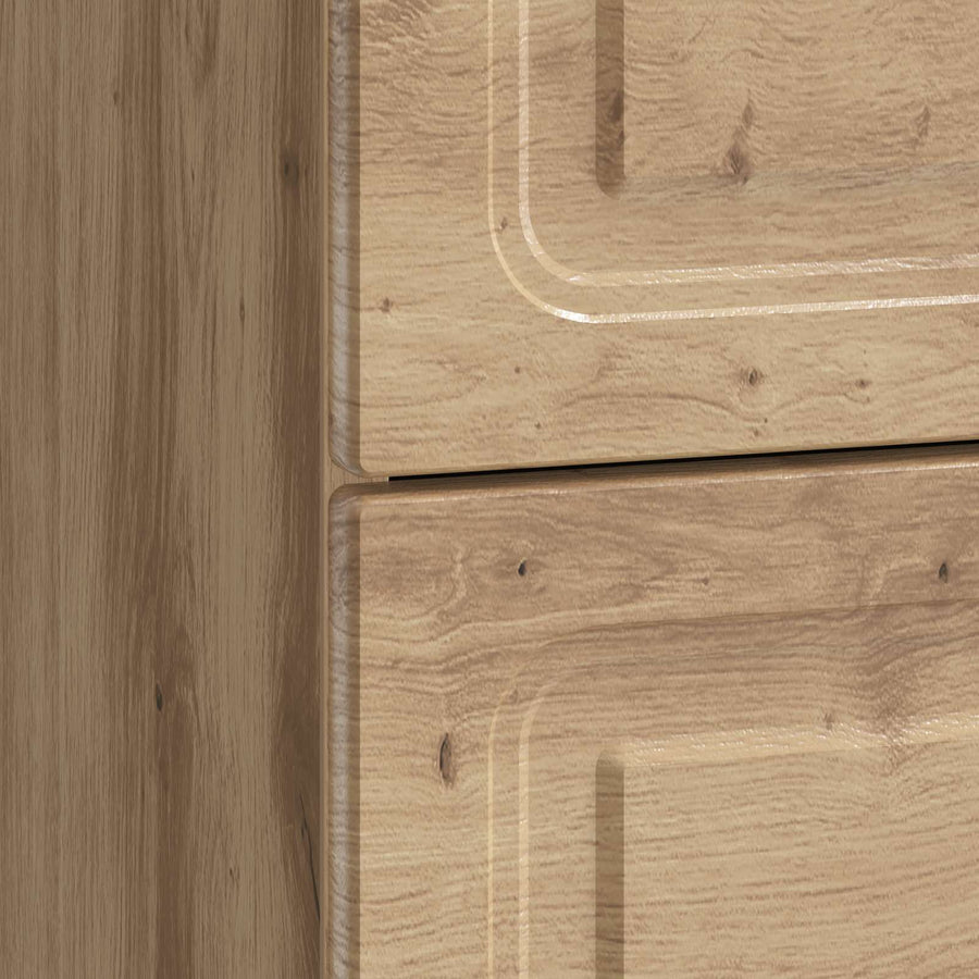 Nachtkastje Artisanaal eiken 62 x 34,5 x 44,5 cm Bewerkt hout