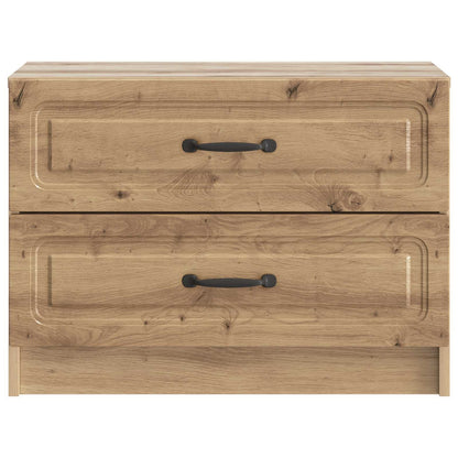 Nachtkastje Artisanaal eiken 62 x 34,5 x 44,5 cm Bewerkt hout