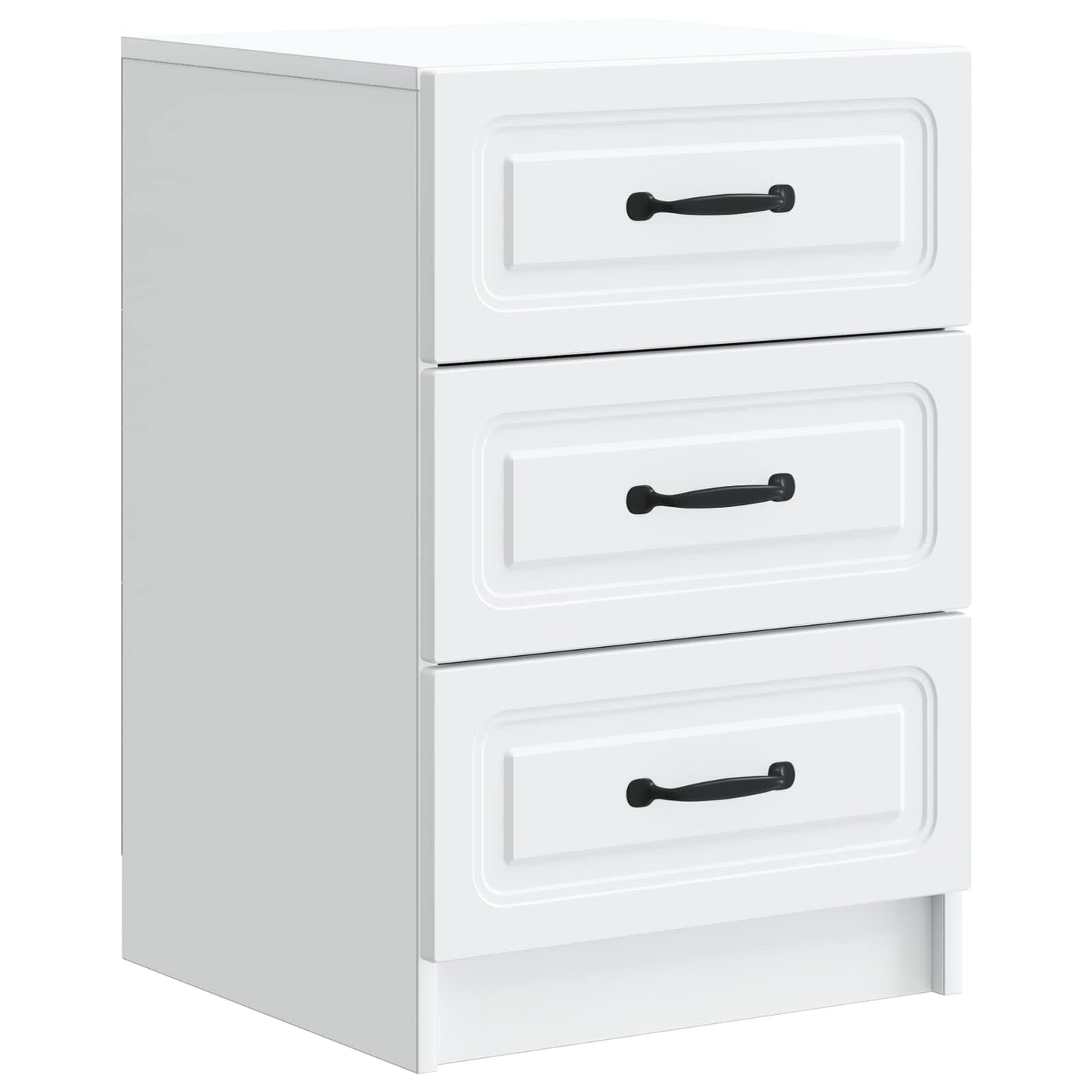 Nachtkastje met lade Wit 43 x 41 x 63,5 cm Bewerkt hout