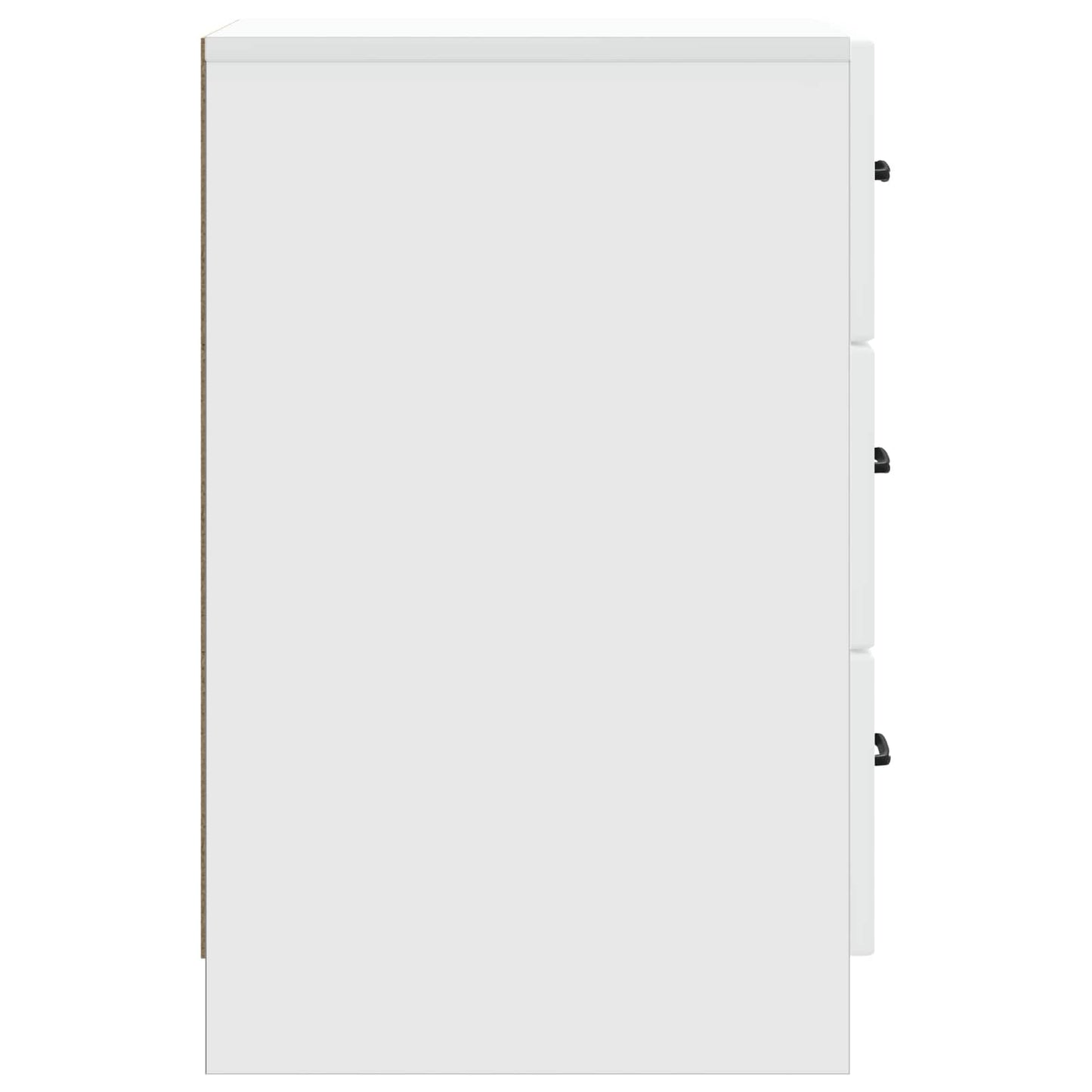 Nachtkastje met lade Wit 43 x 41 x 63,5 cm Bewerkt hout