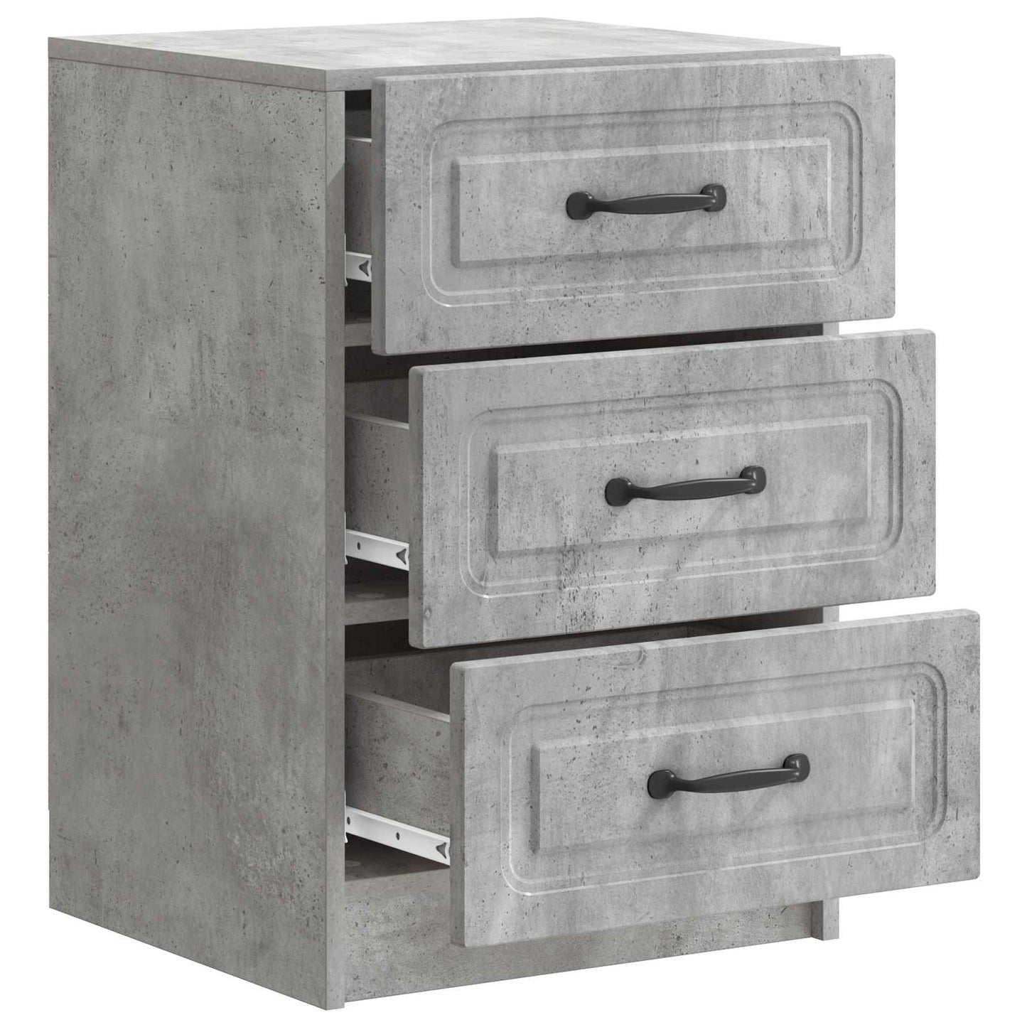 Nachtkastje met lade Betongrijs 43 x 41 x 63,5 cm Bewerkt hout