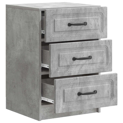 Nachtkastje met lade Betongrijs 43 x 41 x 63,5 cm Bewerkt hout