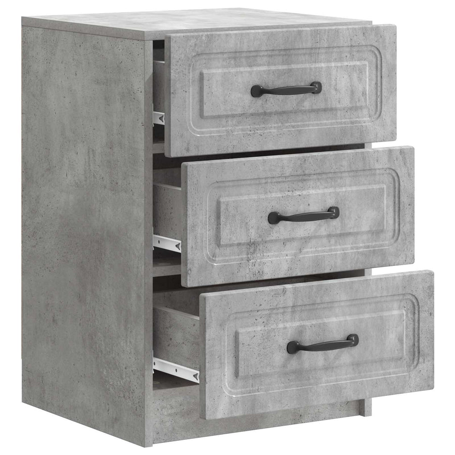 Nachtkastje met lade Betongrijs 43 x 41 x 63,5 cm Bewerkt hout