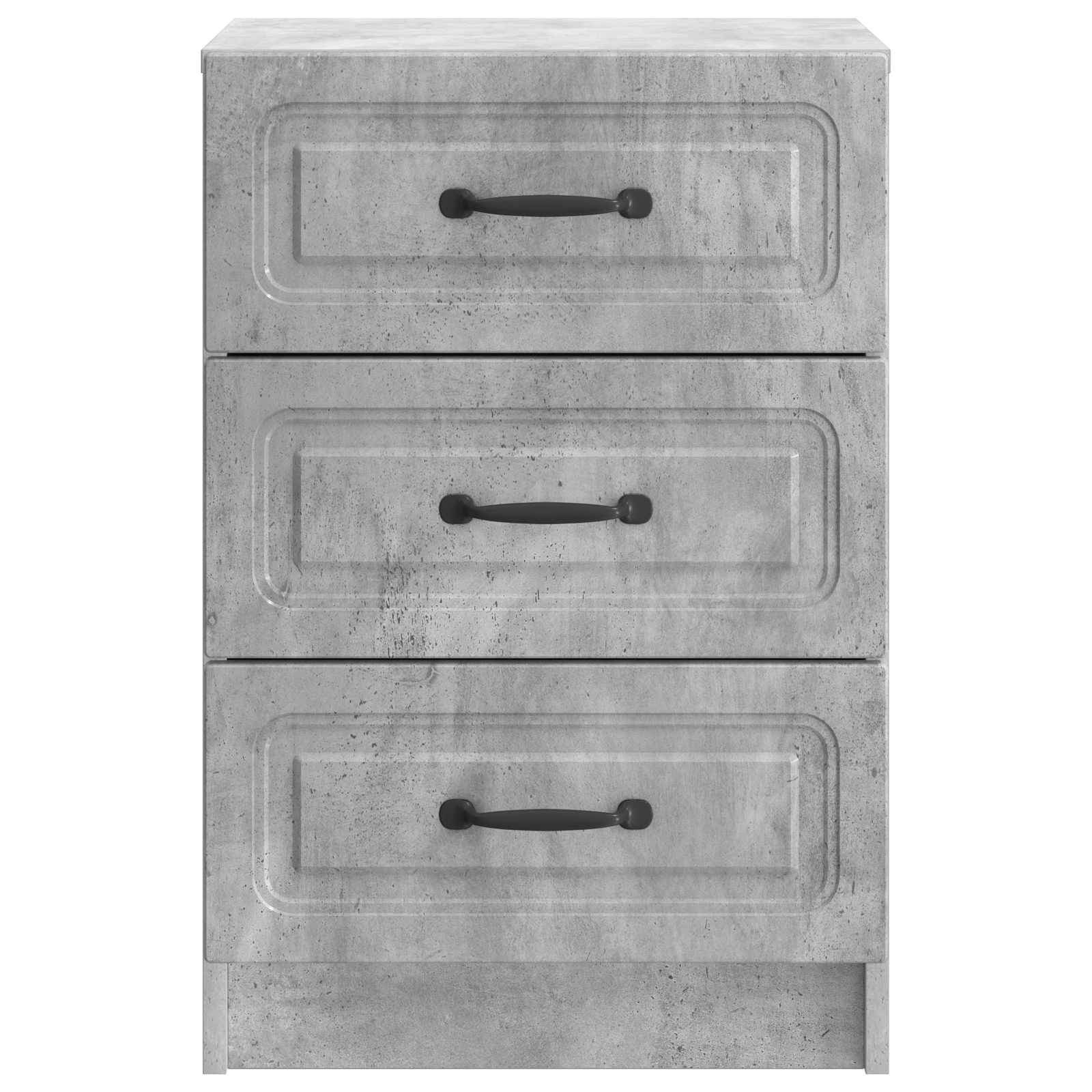 Nachtkastje met lade Betongrijs 43 x 41 x 63,5 cm Bewerkt hout