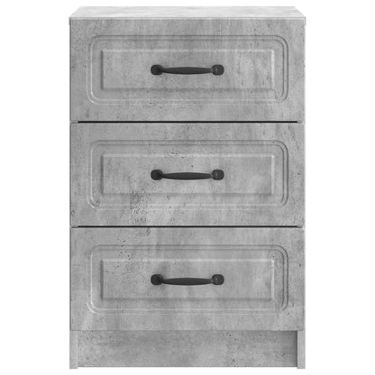 Nachtkastje met lade Betongrijs 43 x 41 x 63,5 cm Bewerkt hout