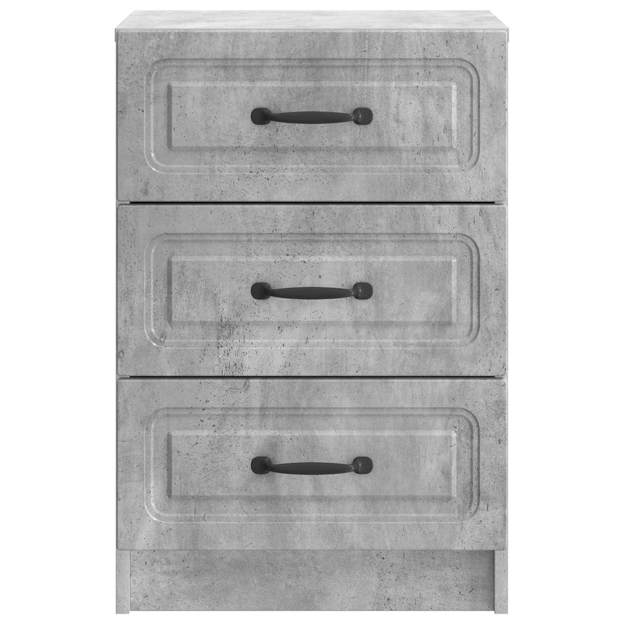Nachtkastje met lade Betongrijs 43 x 41 x 63,5 cm Bewerkt hout