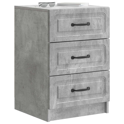 Nachtkastje met lade Betongrijs 43 x 41 x 63,5 cm Bewerkt hout