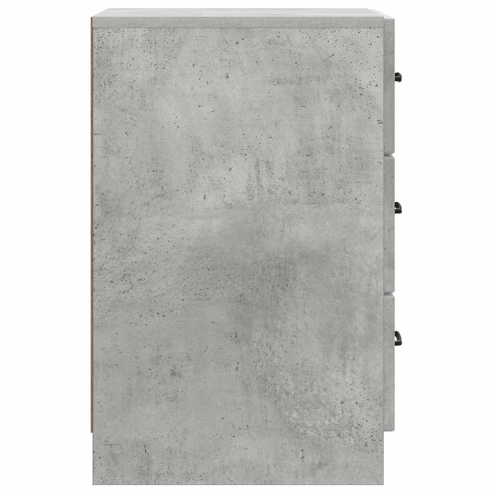 Nachtkastje met lade Betongrijs 43 x 41 x 63,5 cm Bewerkt hout