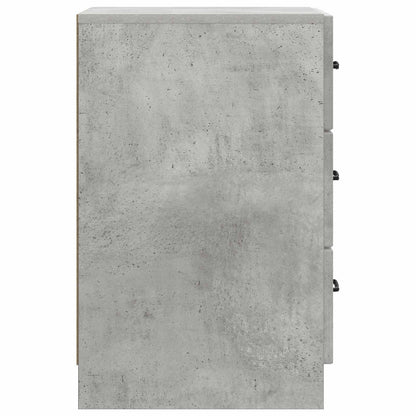 Nachtkastje met lade Betongrijs 43 x 41 x 63,5 cm Bewerkt hout