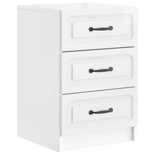 Nachtkastje Hoogglans Wit 43 x 41 x 63,5 cm Bewerkt hout