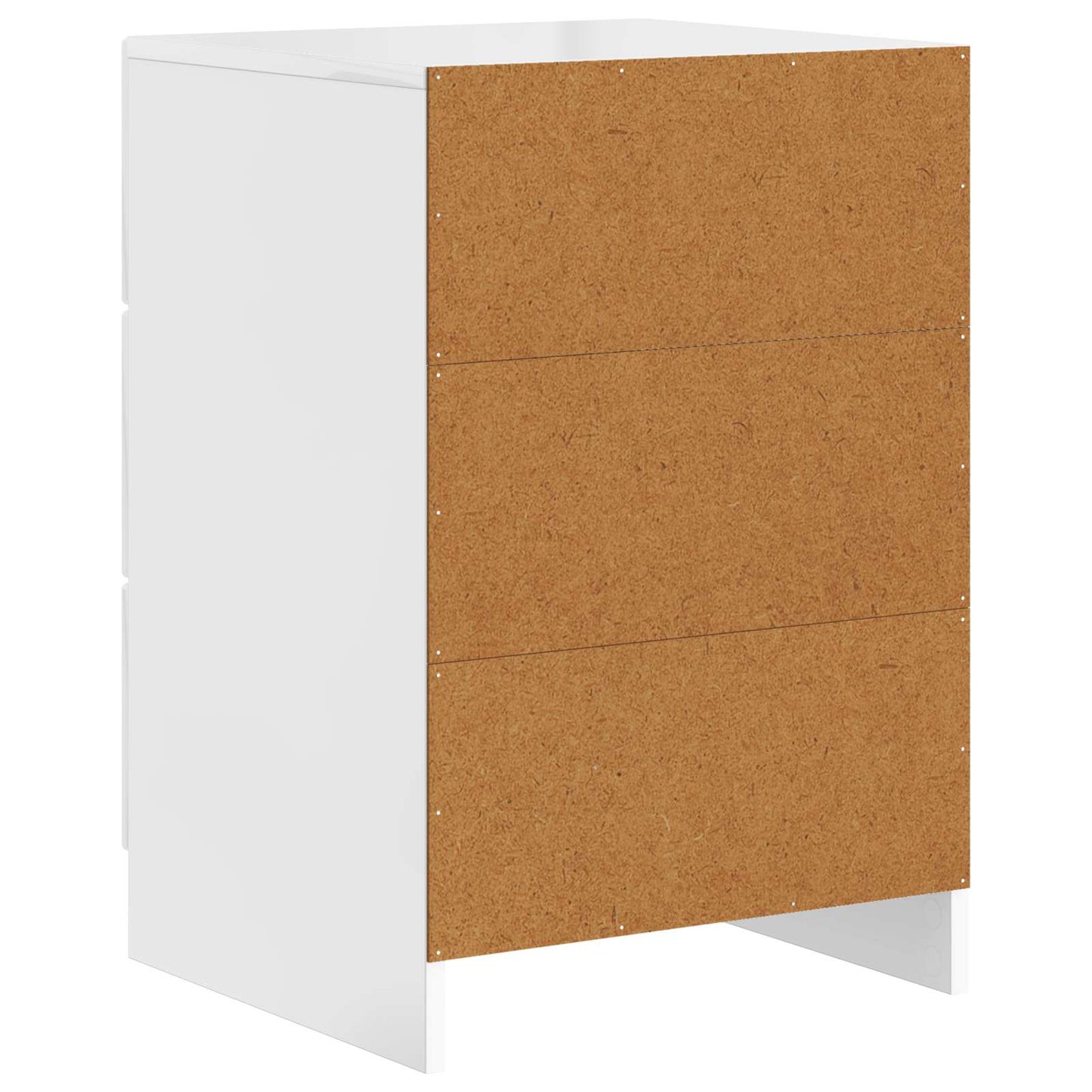 Nachtkastje Hoogglans Wit 43 x 41 x 63,5 cm Bewerkt hout