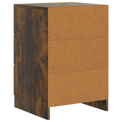 Nachtkastje Gerookt eiken 43 x 41 x 63,5 cm Bewerkt hout