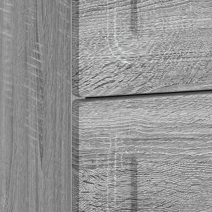 Nachtkastje Grijs sonoma 43 x 41 x 63,5 cm Bewerkt hout