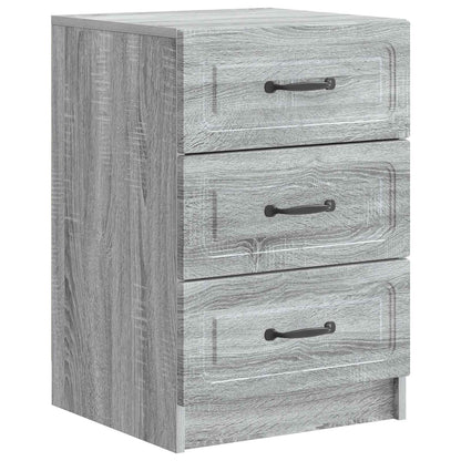 Nachtkastje Grijs sonoma 43 x 41 x 63,5 cm Bewerkt hout