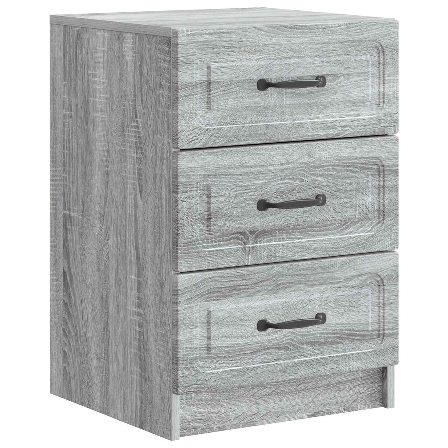 Nachtkastje Grijs sonoma 43 x 41 x 63,5 cm Bewerkt hout