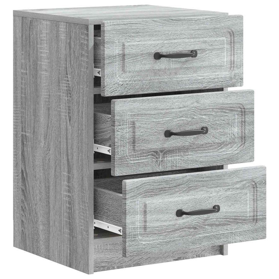 Nachtkastje Grijs sonoma 43 x 41 x 63,5 cm Bewerkt hout