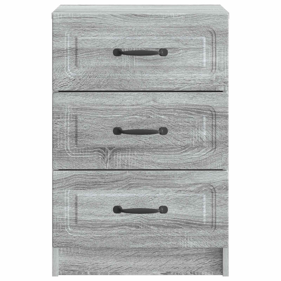 Nachtkastje Grijs sonoma 43 x 41 x 63,5 cm Bewerkt hout