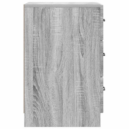 Nachtkastje Grijs sonoma 43 x 41 x 63,5 cm Bewerkt hout
