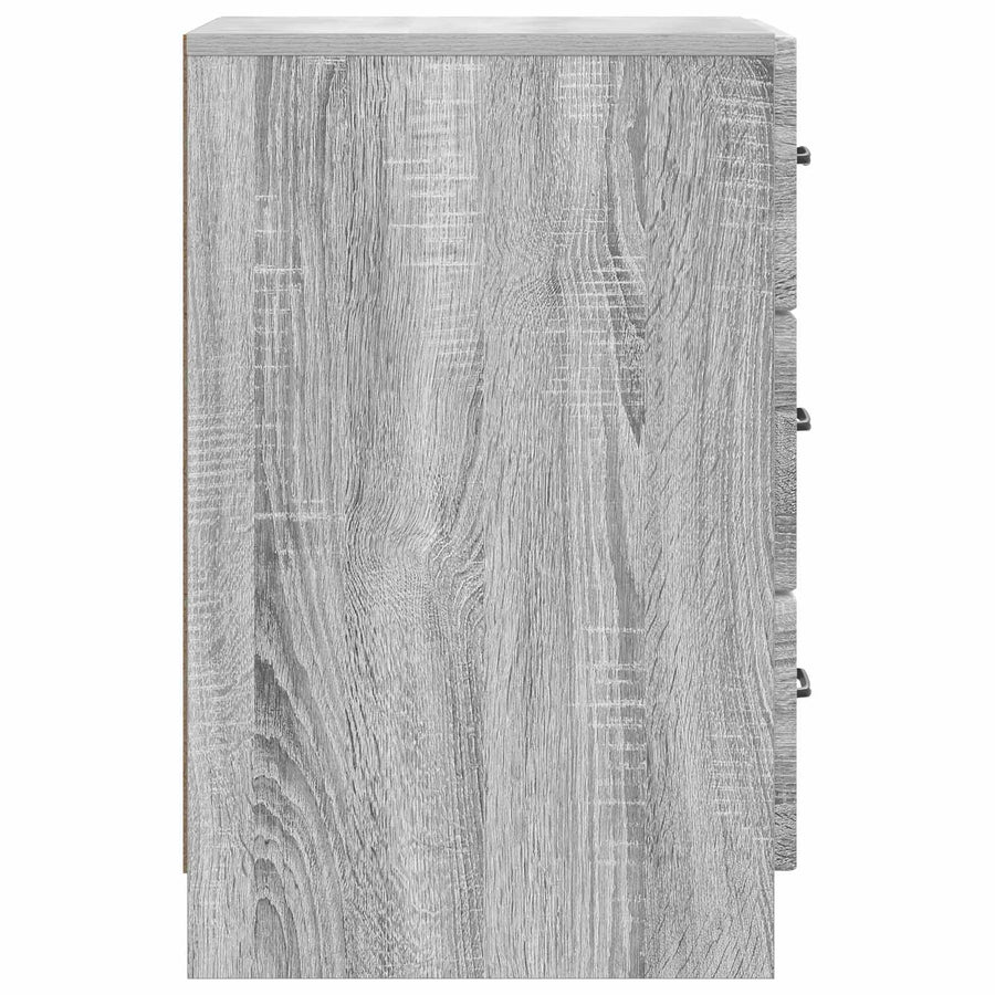 Nachtkastje Grijs sonoma 43 x 41 x 63,5 cm Bewerkt hout
