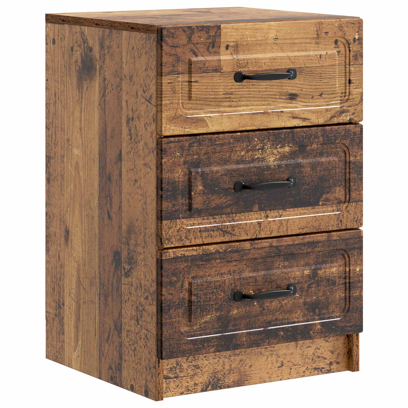 Nachtkastje met lade Oud hout 43 x 41 x 63,5 cm Bewerkt hout