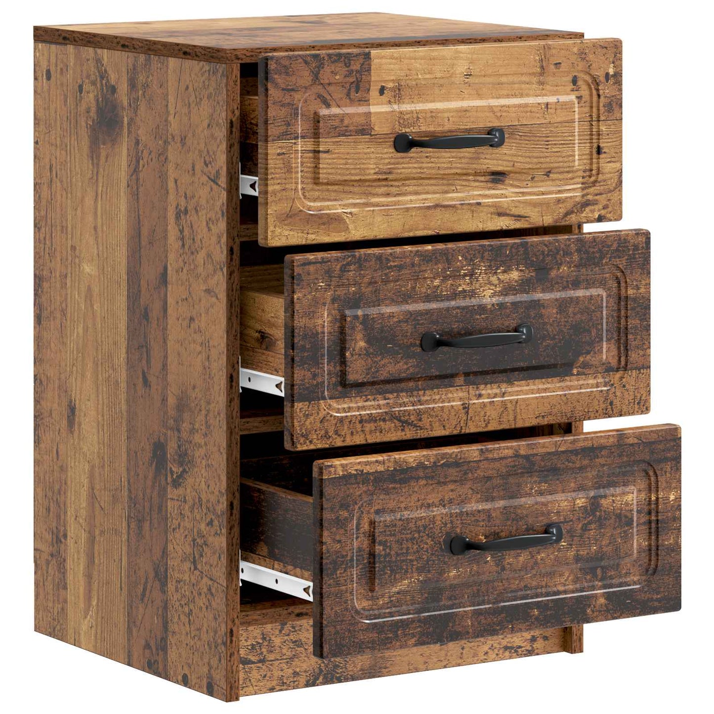 Nachtkastje met lade Oud hout 43 x 41 x 63,5 cm Bewerkt hout