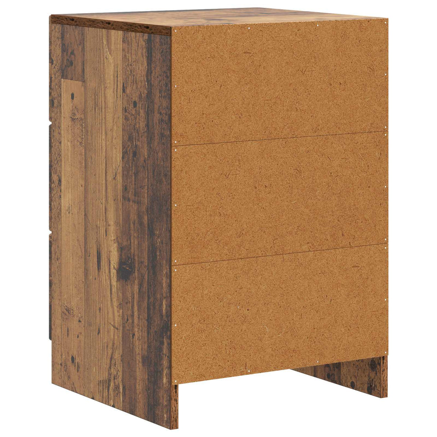 Nachtkastje met lade Oud hout 43 x 41 x 63,5 cm Bewerkt hout