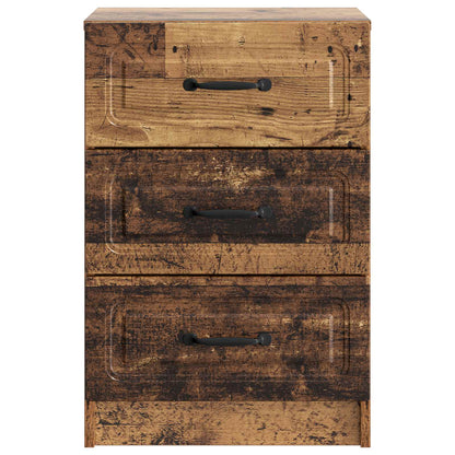 Nachtkastje met lade Oud hout 43 x 41 x 63,5 cm Bewerkt hout