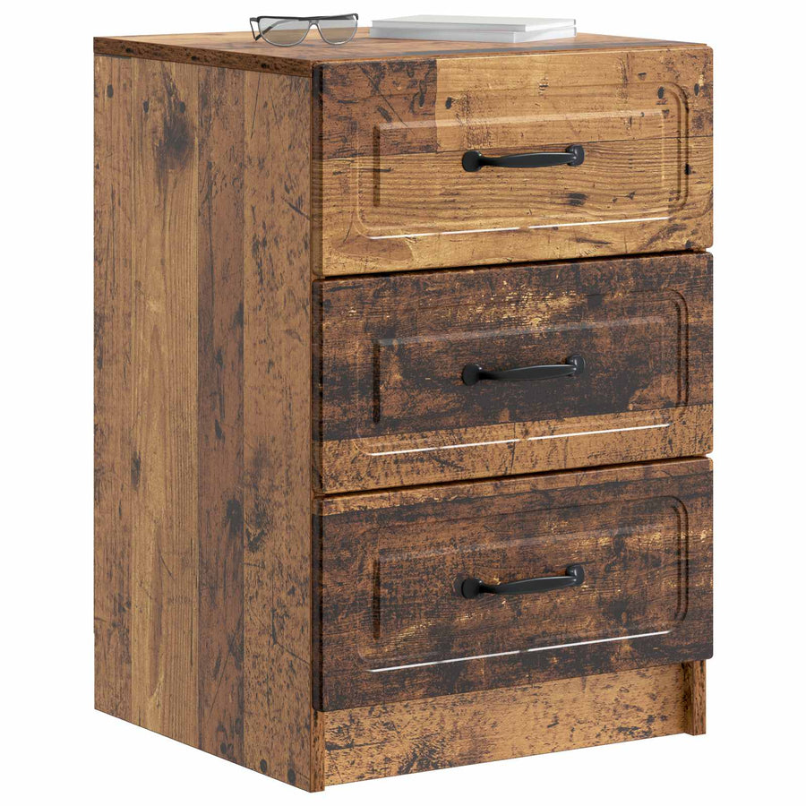 Nachtkastje met lade Oud hout 43 x 41 x 63,5 cm Bewerkt hout