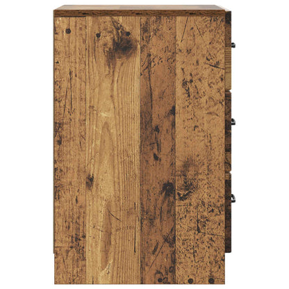 Nachtkastje met lade Oud hout 43 x 41 x 63,5 cm Bewerkt hout
