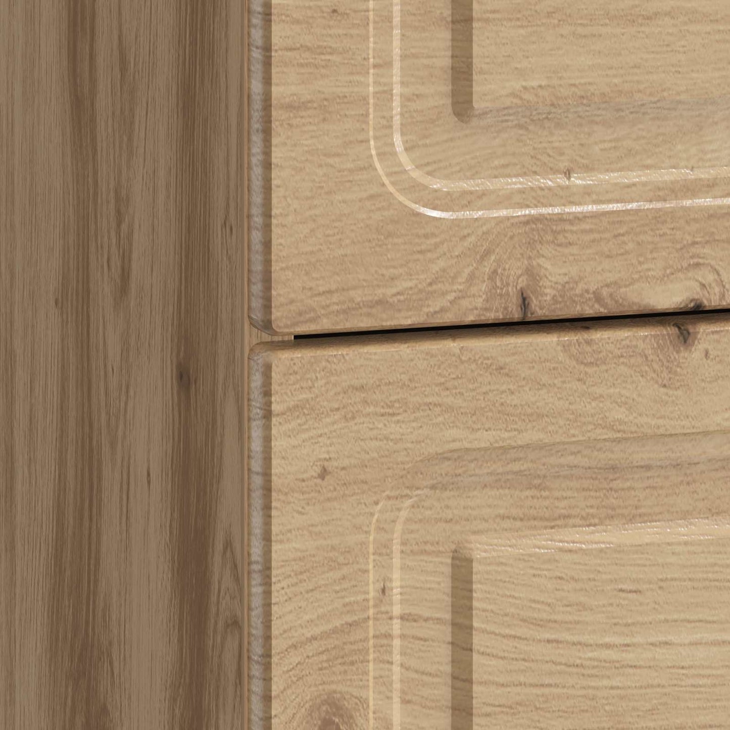 Nachtkastje Artisanaal eiken 43 x 41 x 63,5 cm Bewerkt hout