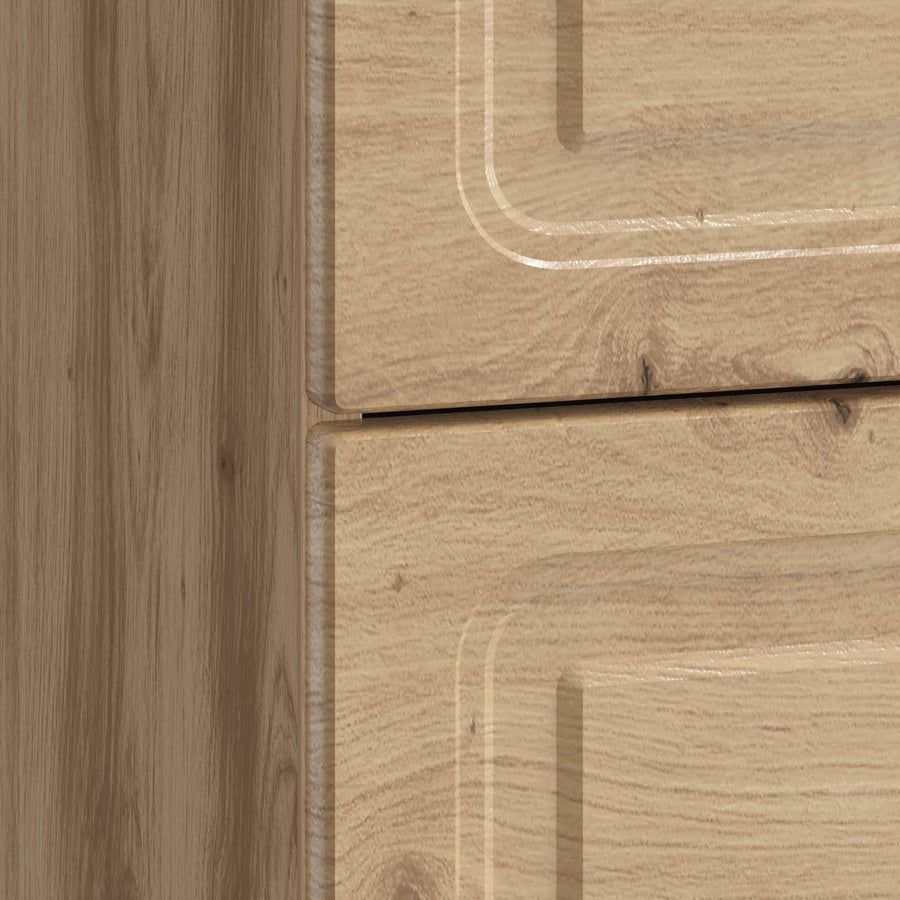 Nachtkastje Artisanaal eiken 43 x 41 x 63,5 cm Bewerkt hout