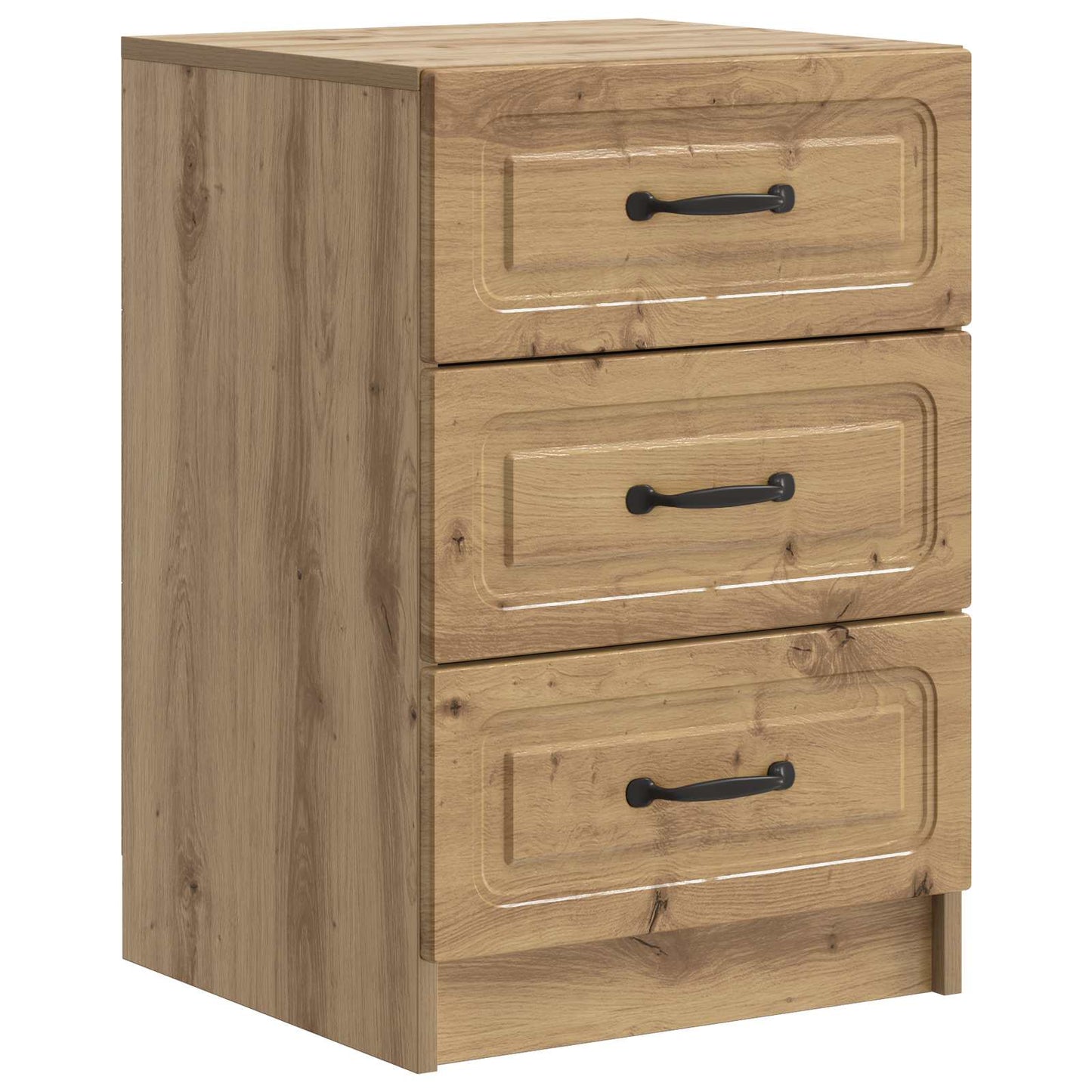 Nachtkastje Artisanaal eiken 43 x 41 x 63,5 cm Bewerkt hout