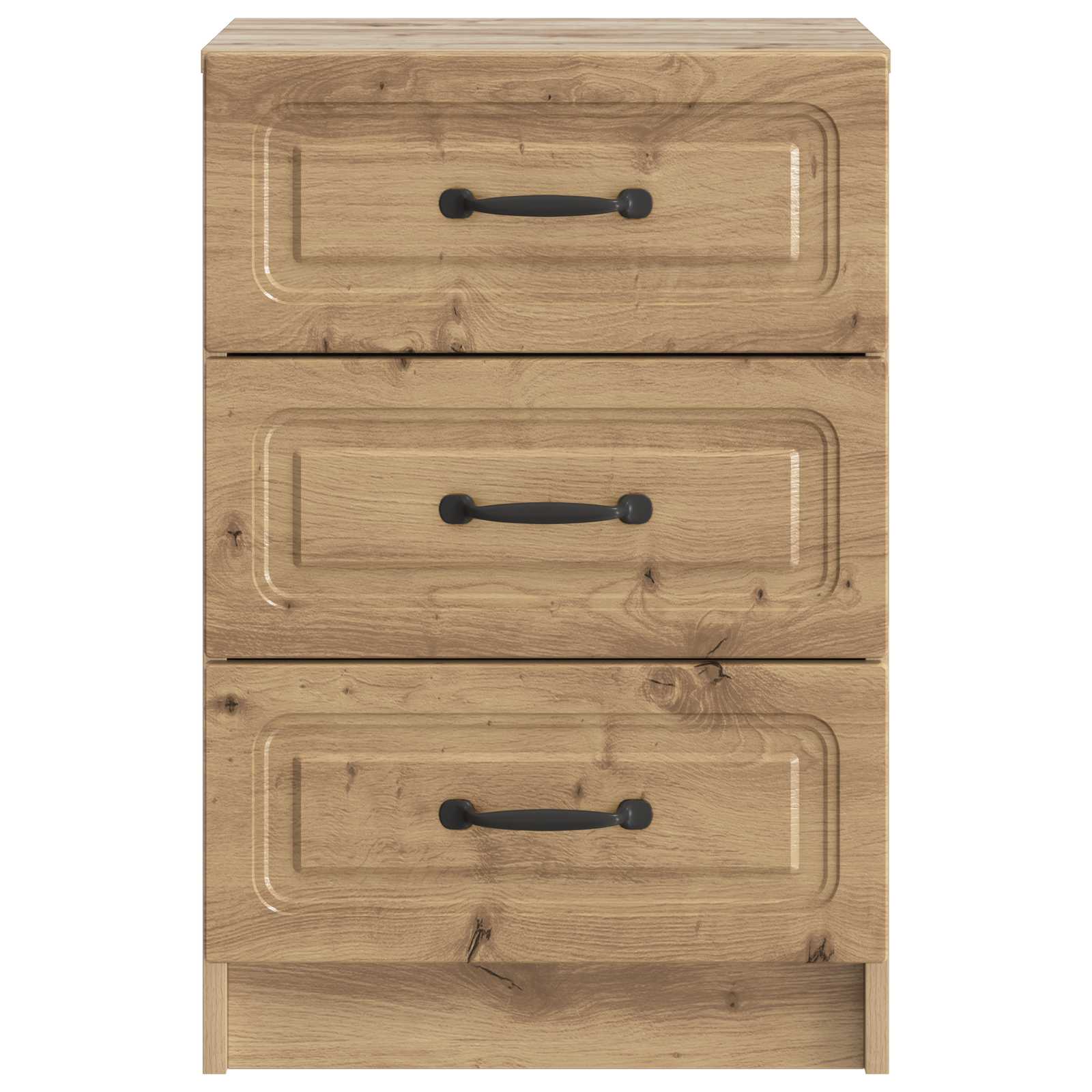Nachtkastje Artisanaal eiken 43 x 41 x 63,5 cm Bewerkt hout
