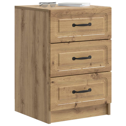 Nachtkastje Artisanaal eiken 43 x 41 x 63,5 cm Bewerkt hout