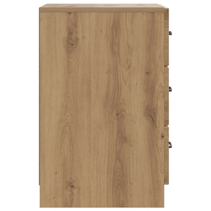 Nachtkastje Artisanaal eiken 43 x 41 x 63,5 cm Bewerkt hout