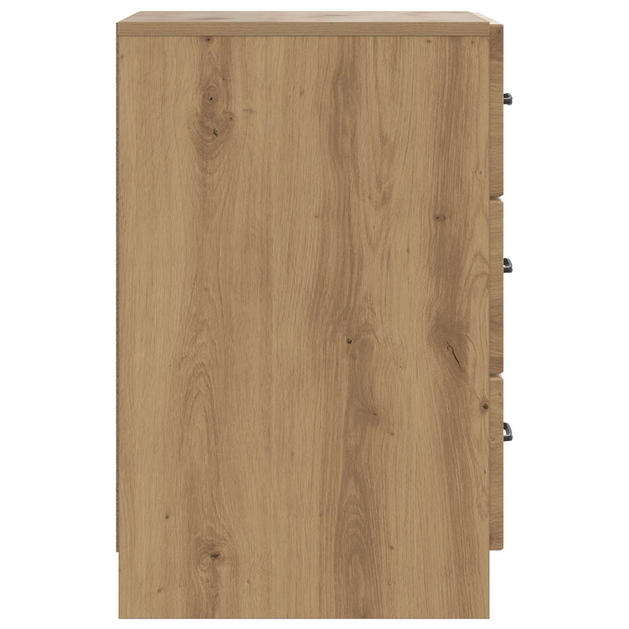 Nachtkastje Artisanaal eiken 43 x 41 x 63,5 cm Bewerkt hout
