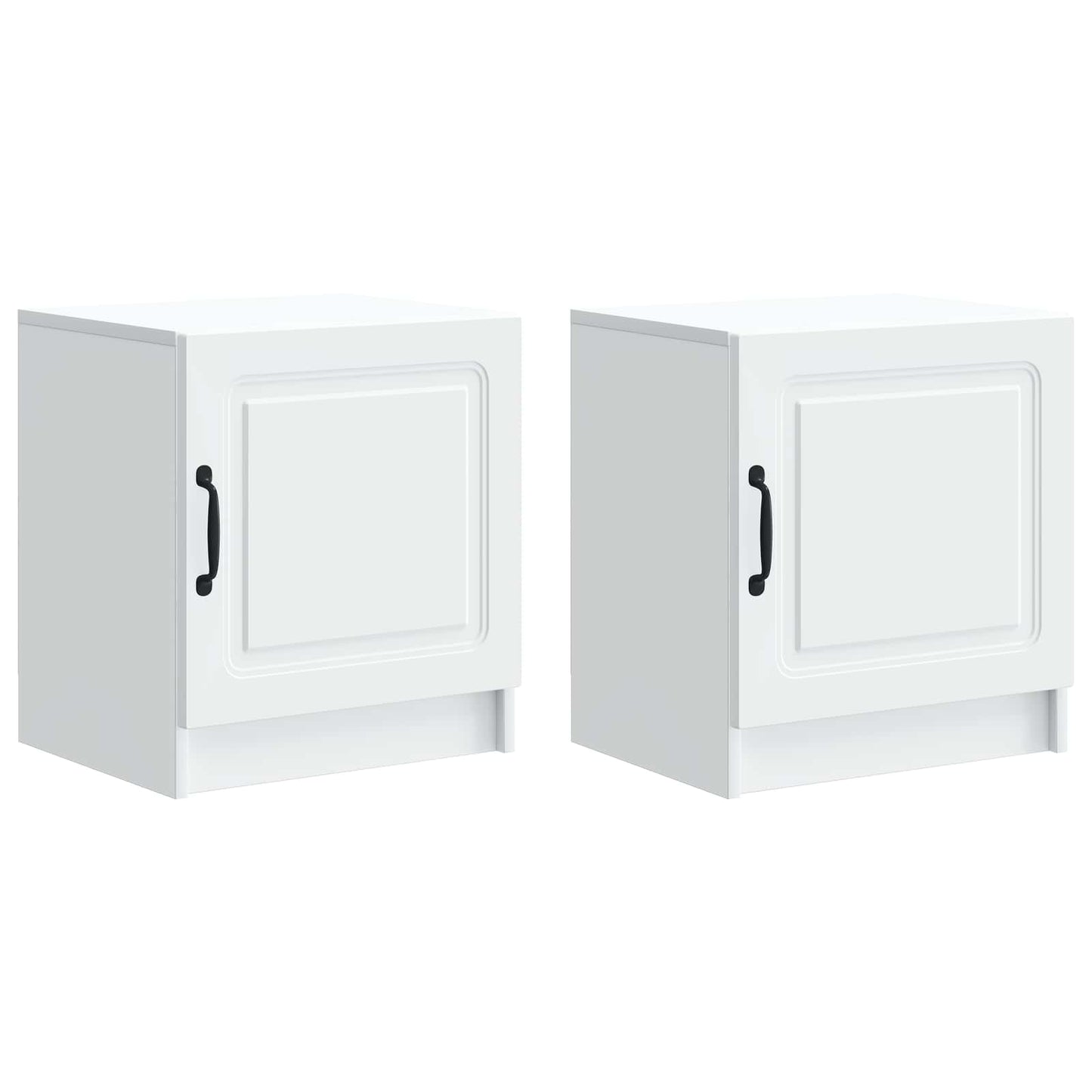 Nachtkastje 2 pcs Wit 43 x 34,5 x 47 cm Bewerkt hout