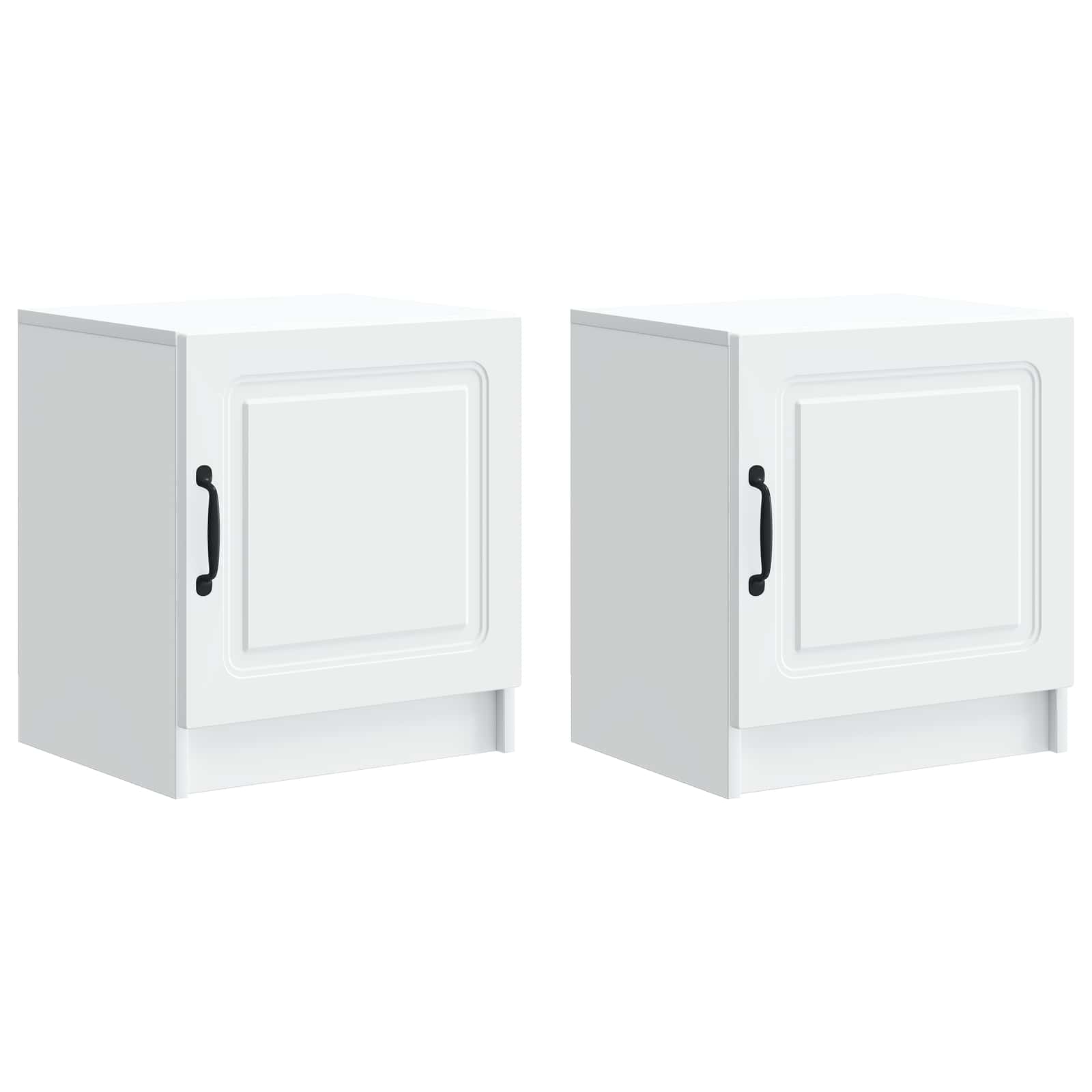 Nachtkastje 2 pcs Wit 43 x 34,5 x 47 cm Bewerkt hout