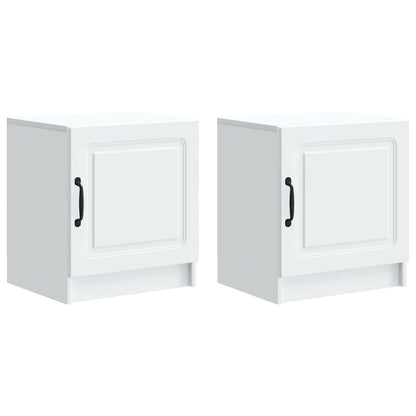 Nachtkastje 2 pcs Wit 43 x 34,5 x 47 cm Bewerkt hout