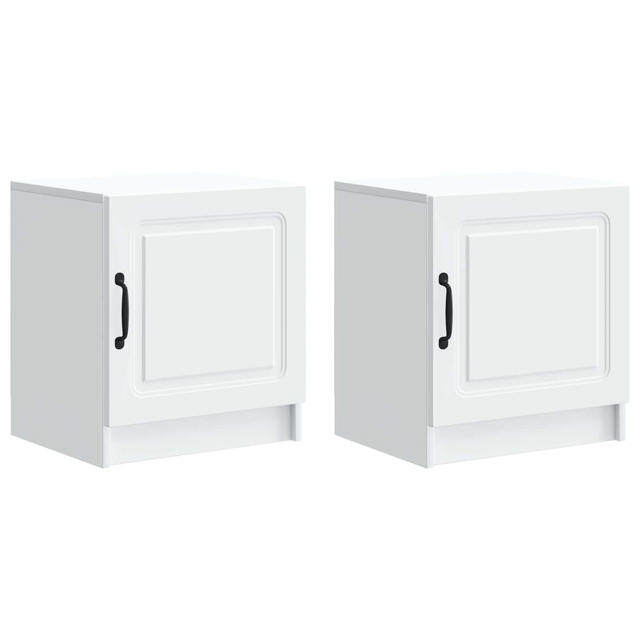 Nachtkastje 2 pcs Wit 43 x 34,5 x 47 cm Bewerkt hout